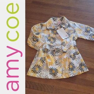 NWT Amy Coe Spring Floral Trench Coat 12M